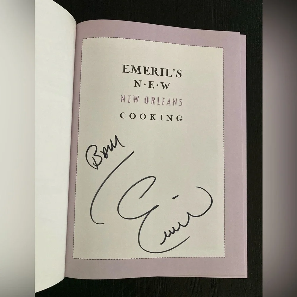 Emeril Lagasse autographed cookbook- New New Orleans Cooking